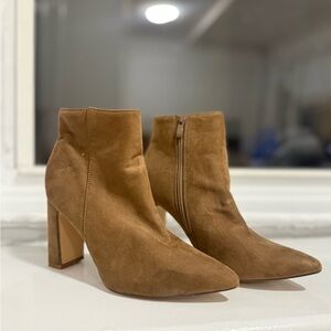 Chic Tan Suede Ankle Booties